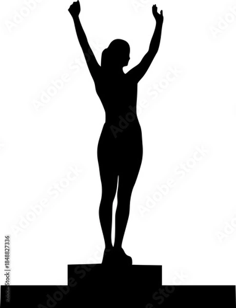 Obraz Athlete in podium