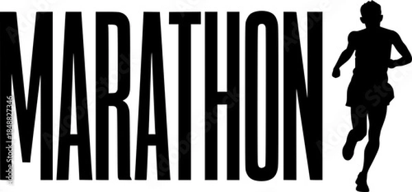Obraz Marathon runner art illustration design