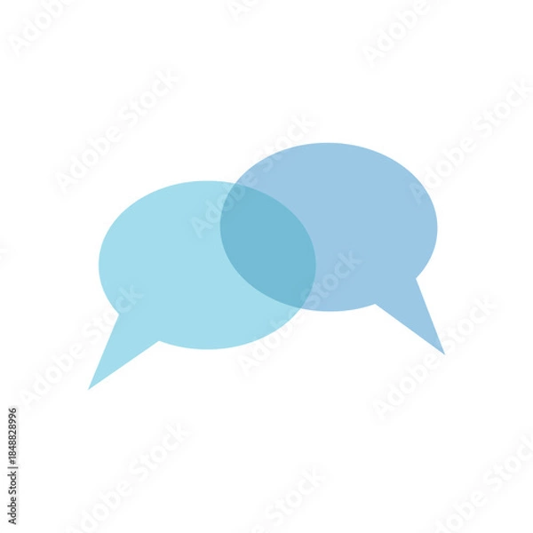 Fototapeta bubble chat logo icon illustration flat