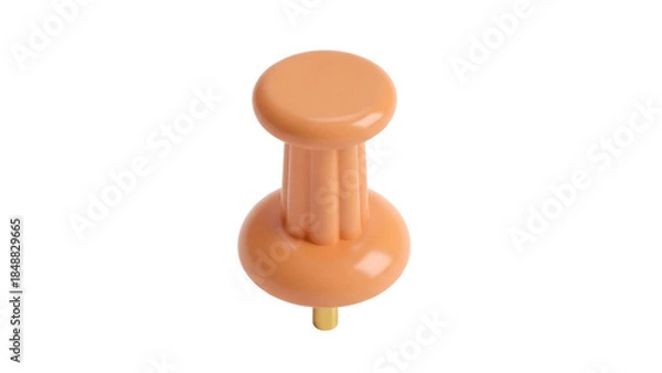 Obraz Isolated pushpin with round head for notice board or bulletin board in office or home