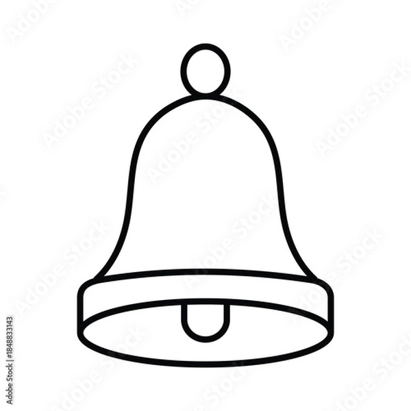 Fototapeta Simple vector outline bell icon