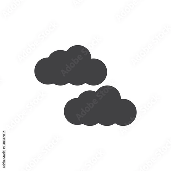 Fototapeta cloud   logo icon illustration flat