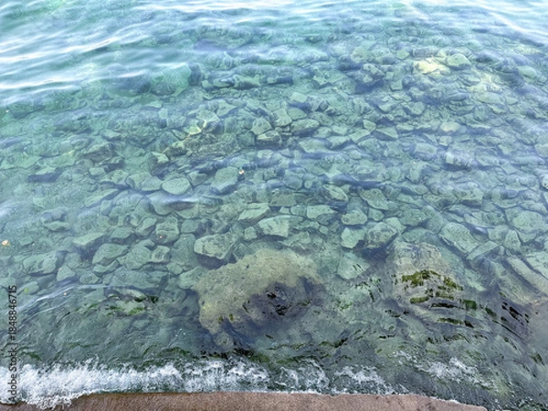 Obraz Clear Water Over Submerged Rocks