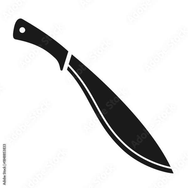 Obraz Kukri knife vector icon