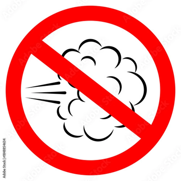 Obraz No gases or smoke vector symbol