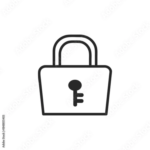 Fototapeta シンプルな南京錠のアイコン