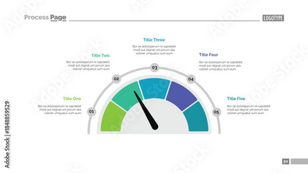 Obraz Semicircle diagram slide template