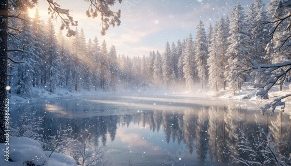 Obraz Décor féérique d'hiver