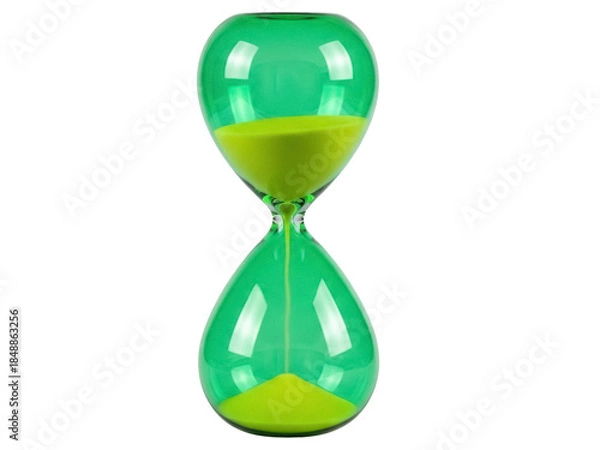 Obraz Isolated Hourglass Time Sand Clock Measuring Countdown Instrument Timing Device Design Tool