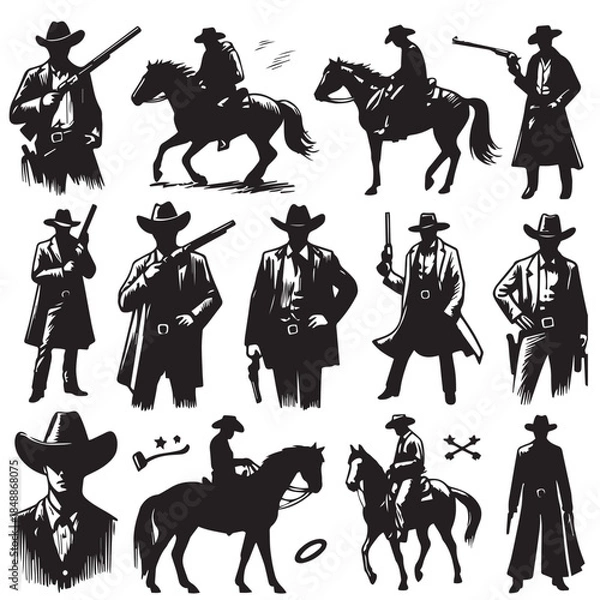 Obraz cowboy silhouette