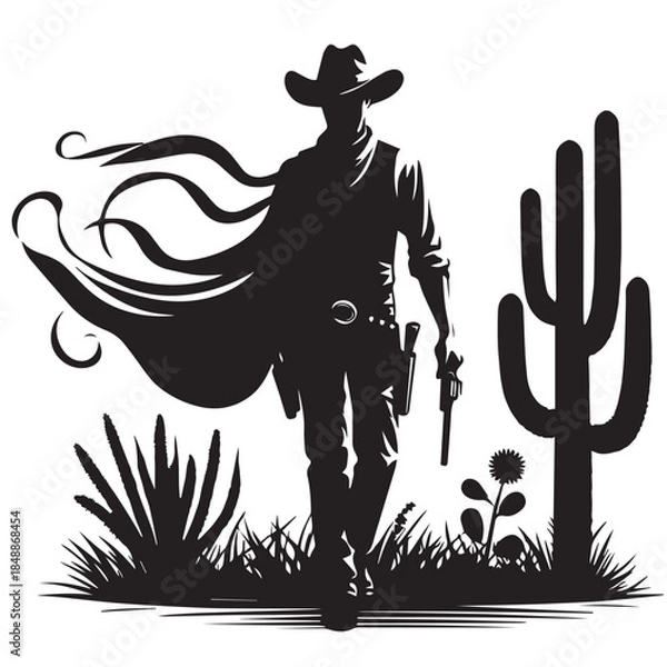 Obraz cowboy silhouette