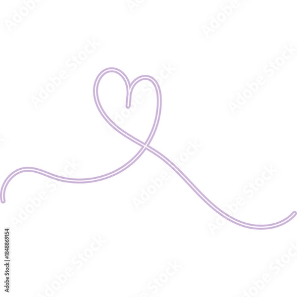 Obraz Heart Line Doodle Neon