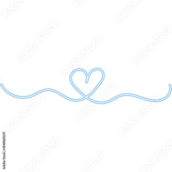 Obraz Heart Line Doodle Neon