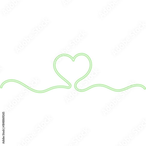 Obraz Heart Line Doodle Neon