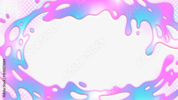 Obraz グラデーションの液体フレーム背景