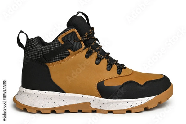 Fototapeta Yellow leather boot