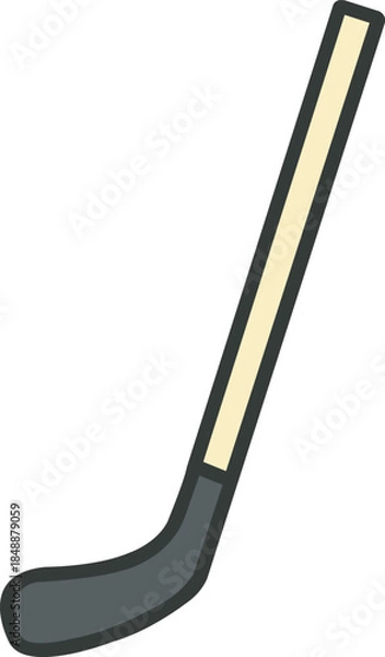Fototapeta Vector illustration of a modern golf club, clean design ideal for sports graphics, training materials, and athletic branding.