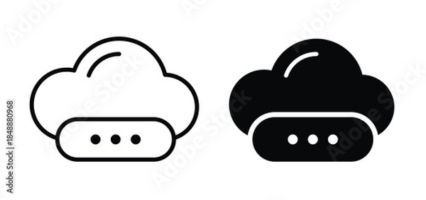 Fototapeta Cloud computing privacy icon. Cloud backup password symbol. Data synchronization security. Cloud computing sign