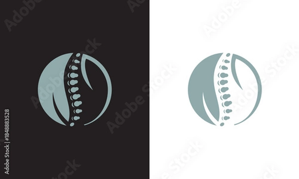 Obraz simple and modern spine therapy logo design template elements