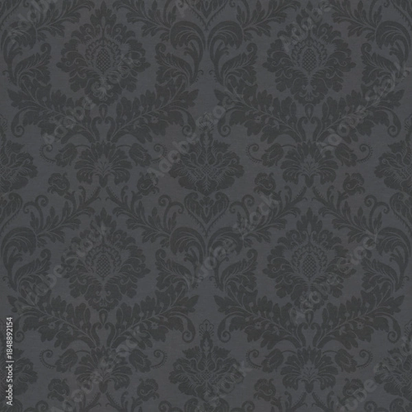 Obraz Black Damask Fabric Texture