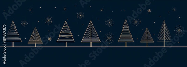 Obraz Christmas background. Winter banner