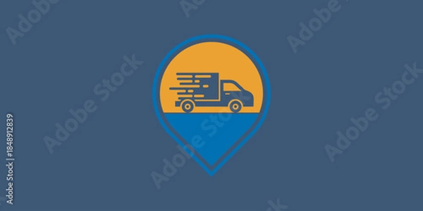 Obraz simple and modern van location logo design template elements