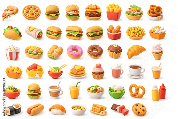 Obraz Food icons set
