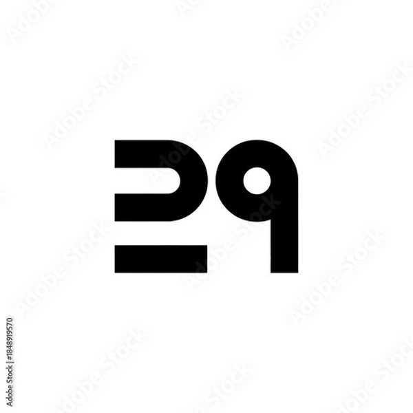 Obraz Forward progress number twenty nine silhouette vector illustration