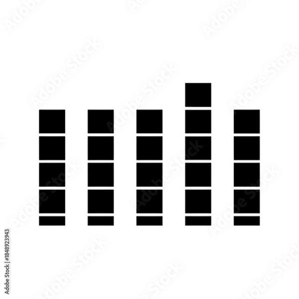 Obraz Vertical calendar columns leap variation silhouette vector illustration