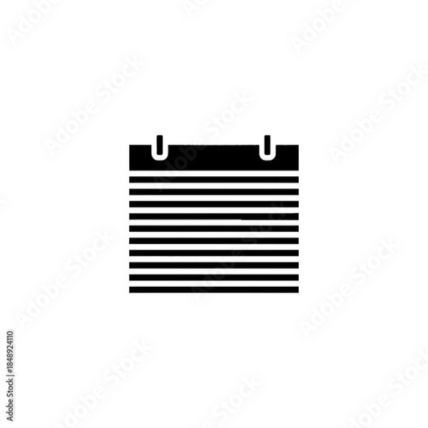 Obraz Layered calendar stack leap year silhouette vector illustration