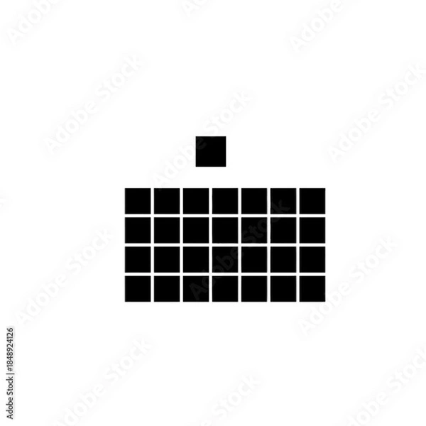 Obraz Floating calendar time tiles vector illustration