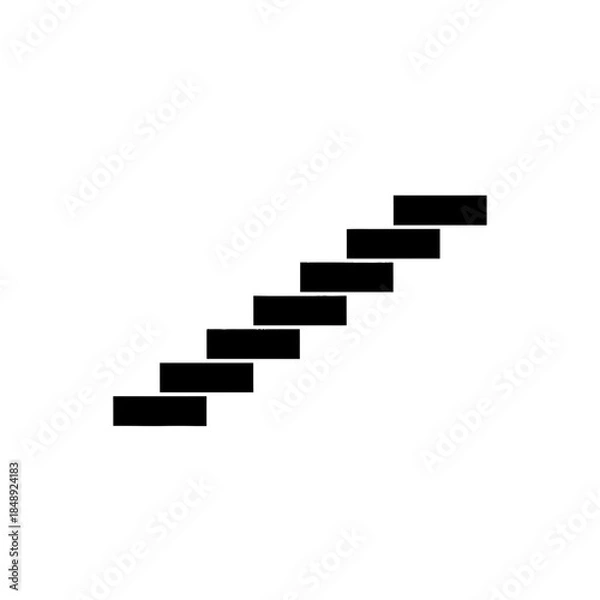 Obraz Calendar time staircase silhouette vector illustration