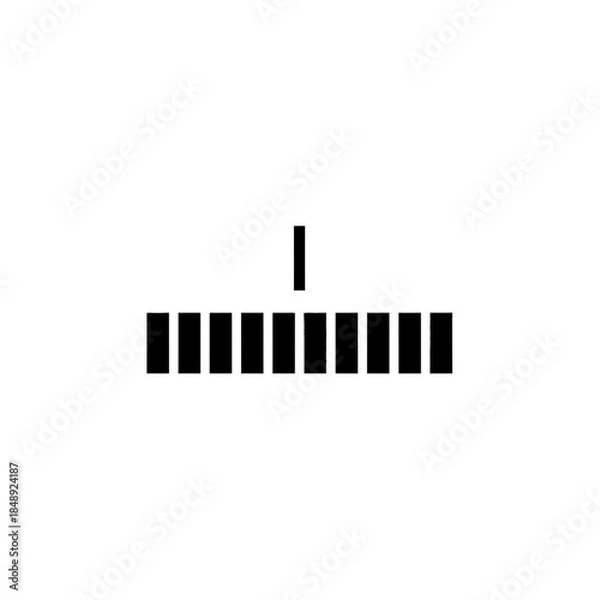 Obraz Calendar timeline vertical leap marker silhouette vector illustration