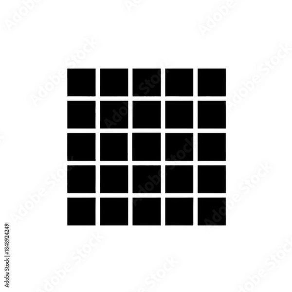 Obraz Calendar grid elevated center day silhouette vector illustration