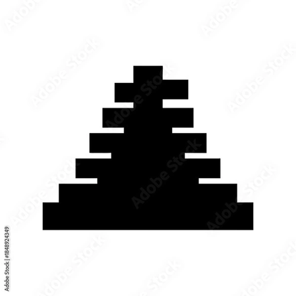 Obraz Architectural calendar leap year silhouette vector illustration