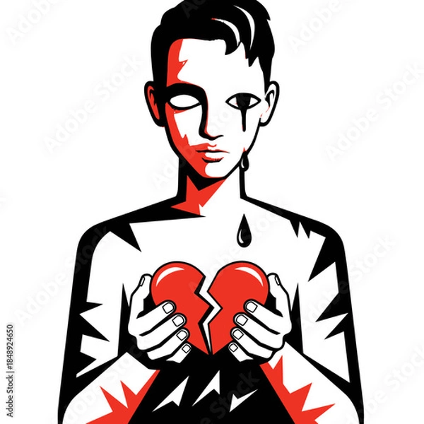 Obraz Visual Metaphor for Rejection and Relationship Failure