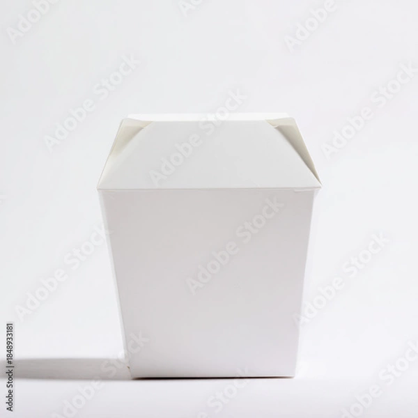 Obraz White takeout food box isolated on white background