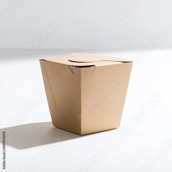 Obraz Brown cardboard box isolated on white background