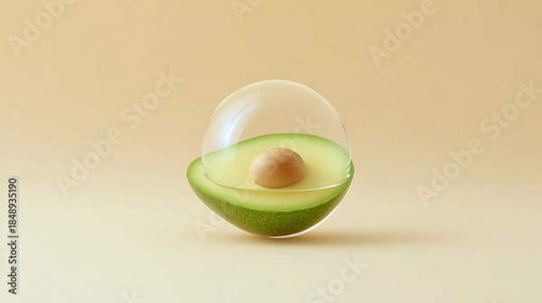 Fototapeta avocado in bubble