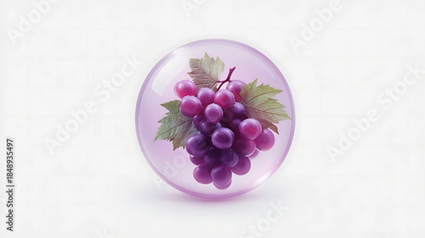 Obraz purple grape in bubble