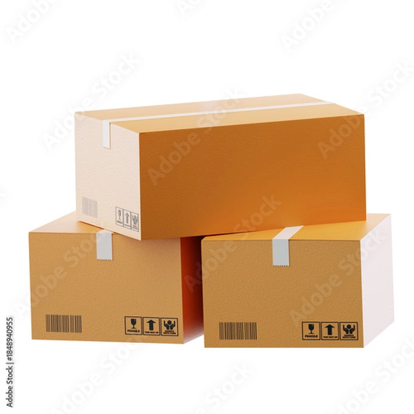 Obraz 3D Illustration Stack Of Box