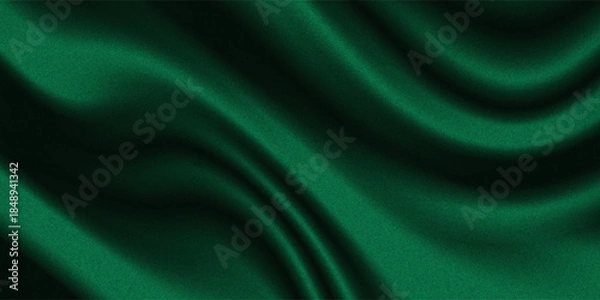 Obraz Dark green blue grainy gradient background, black backdrop, noise texture
