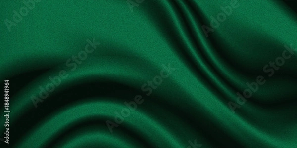 Obraz Dark green blue grainy gradient background, black backdrop, noise texture