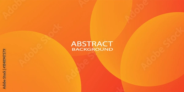 Obraz Minimal geometric background. Orange elements with fluid gradient. Dynamic shapes composition. Eps10 vector