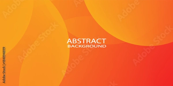 Obraz Minimal geometric background. Orange elements with fluid gradient. Dynamic shapes composition. Eps10 vector