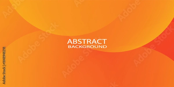 Obraz Minimal geometric background. Orange elements with fluid gradient. Dynamic shapes composition. Eps10 vector