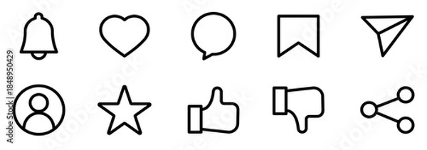 Obraz ソーシャルメディア、SNSのアイコンセット