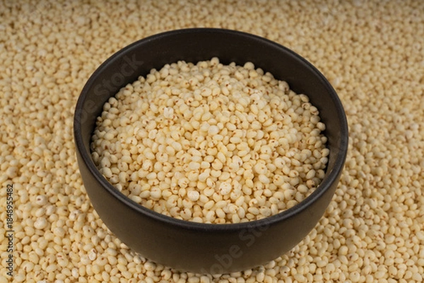 Fototapeta Puffed millet textured background