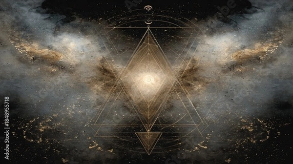 Obraz Mysterious Cloud Formation with Central Light.