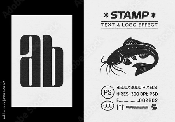 Obraz Stamping Printer Design Effect Mockup